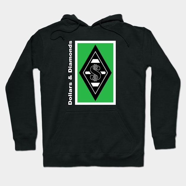 DLLRS&DMNDS blck Hoodie by undergroundART